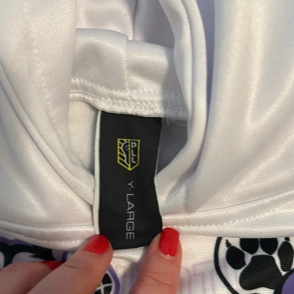 Kids White and Purple Hoodie - Picture 3 of 5